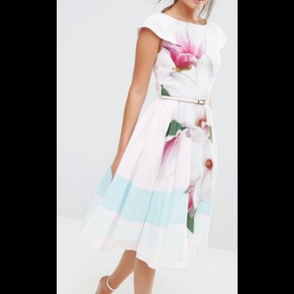 Ted Baker Bromile Magnolia Fit & Flare Dress